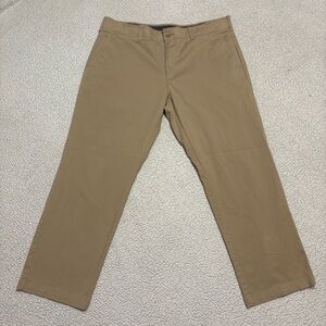 Haggar In Motion Men’s Khaki Stretch Performance Pants 38x29 Golf Casual